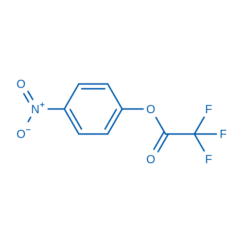 对硝基三氟乙酸苯酯 分子结构式
