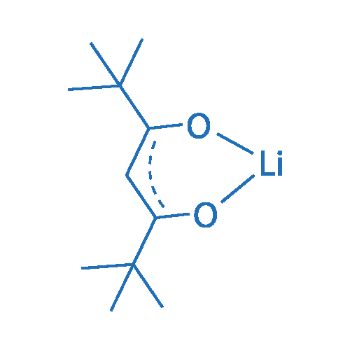 (2,2,6,6-四甲基-3,5-庚二酮)锂 分子结构式