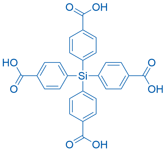 4,4',4'',4'''-硅烷四基四苯甲酸 分子结构式