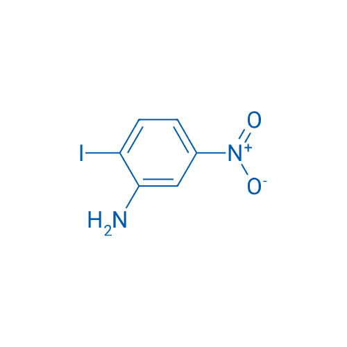 2-碘-5-硝基苯胺 分子结构式
