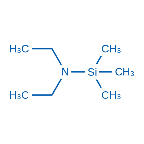 N,N-二乙基-1,1,1-三甲基硅胺 分子结构式