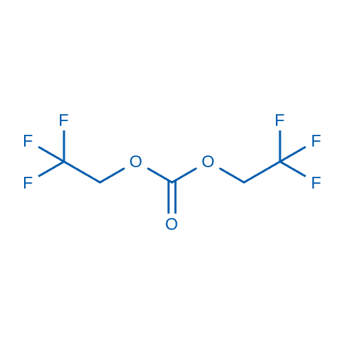 双(2,2,2-三氟乙基)碳酸酯 分子结构式