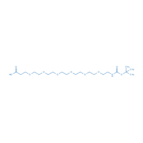 21-(Boc-氨基)-4,7,10,13,16,19-六氧杂二十一碳酸 分子结构式