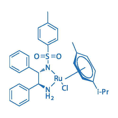 (S,S)-N-(对甲苯磺酰)-1,2-二苯乙烷二胺(对异丙基苯)氯化钌(II) 分子结构式