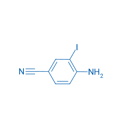 4-氨基-3-碘苯腈 分子结构式