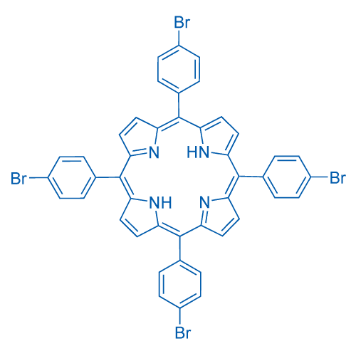 5,10,15,20-四(4-溴苯基)卟啉 分子结构式