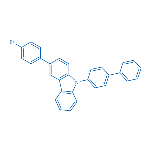 9-([1,1'-联苯]-4-基)-3-(4-溴苯基)-9H-咔唑 分子结构式