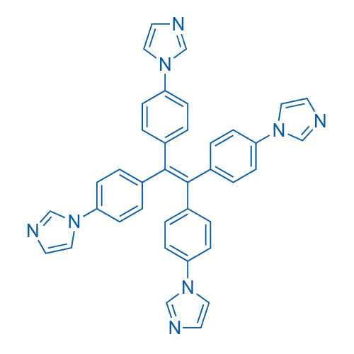 1,1,2,2-四(4-(1H-咪唑-1-基)苯基)乙烯 分子结构式