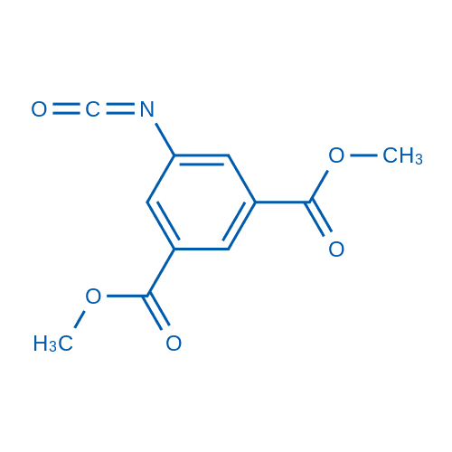 5-异氰酸基异邻苯二甲酸二甲酯 分子结构式