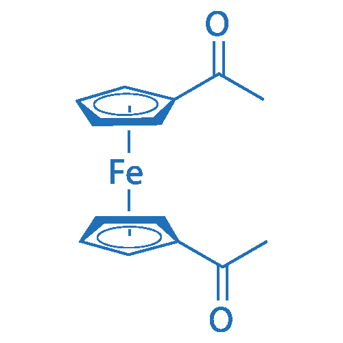1,1’-二乙酰基二茂铁 分子结构式
