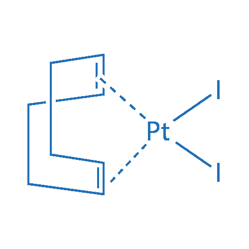 (1,5-环辛二烯)二碘化铂(II) 分子结构式
