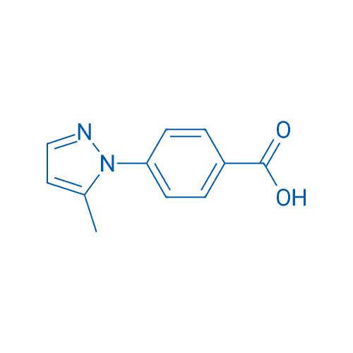 4-(5-甲基-1H-吡唑-1-基)苯甲酸 分子结构式